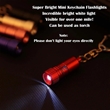 Mini Portable Bright Led Keychain Ring Flashlight with hook | https://www.bestnamebadges.com