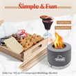 Concrete Tabletop Mini Portable Smokefree Fire Pit Bowl | https://www.bestnamebadges.com