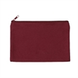 Solid Color Cotton Canvas Multi Purpose Zipper Pouch 9" X 6" | https://www.bestnamebadges.com