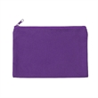Solid Color Cotton Canvas Multi Purpose Zipper Pouch 9" X 6" | https://www.bestnamebadges.com