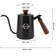 Wood Handle Gooseneck Coffee Kettle | https://www.bestnamebadges.com