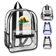 Custom Clear PVC Security Backpack | https://www.bestnamebadges.com