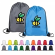 Custom Printed Small Polyester Drawstring Backpack 13" X 15" | https://www.bestnamebadges.com