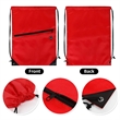 Drawstring Backpack With Front Zip Pocket ( 13.5" X 18" ) | https://www.bestnamebadges.com