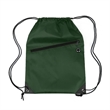 Drawstring Backpack With Front Zip Pocket ( 13.5" X 18" ) | https://www.bestnamebadges.com