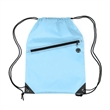 Drawstring Backpack With Front Zip Pocket ( 13.5" X 18" ) | https://www.bestnamebadges.com