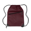 Drawstring Backpack With Front Zip Pocket ( 13.5" X 18" ) | https://www.bestnamebadges.com