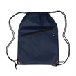 Drawstring Backpack With Front Zip Pocket ( 13.5" X 18" ) | https://www.bestnamebadges.com