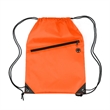 Drawstring Backpack With Front Zip Pocket ( 13.5" X 18" ) | https://www.bestnamebadges.com