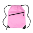 Drawstring Backpack With Front Zip Pocket ( 13.5" X 18" ) | https://www.bestnamebadges.com