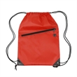 Drawstring Backpack With Front Zip Pocket ( 13.5" X 18" ) | https://www.bestnamebadges.com