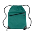 Drawstring Backpack With Front Zip Pocket ( 13.5" X 18" ) | https://www.bestnamebadges.com
