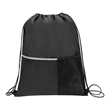 Drawstring Backpack With Two Pockets (13.5" x 17") | https://www.bestnamebadges.com
