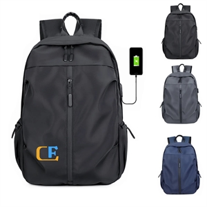 Waterproof Travel Laptop Backpack with USB Charging Port