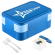 Double Bento Lunch Box with Leakproof Sauce Containers | https://www.bestnamebadges.com