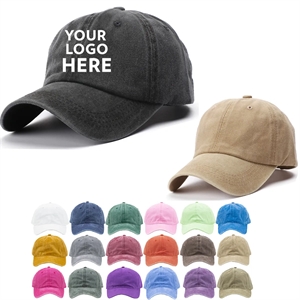 Vintage Washed Baseball Cap Adjustable Dad Hat