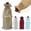 Reusable Burlap Wine Bottle Gift Bags with Drawstrings | https://www.bestnamebadges.com