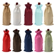 Reusable Burlap Wine Bottle Gift Bags with Drawstrings | https://www.bestnamebadges.com