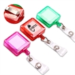 Retractable Square Badge Reel With Clip Holder | https://www.bestnamebadges.com