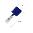 Retractable Square Badge Reel With Clip Holder | https://www.bestnamebadges.com