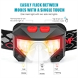 Ultra Bright LED Rechargeable Headlight with Sensor Mode | https://www.bestnamebadges.com