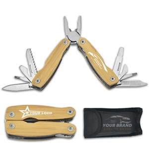 Personalized Multi-Function Pocket Pliers with Wooden Handle