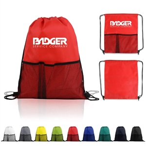 Half Time Mesh Drawstring Backpack With Custom Logo