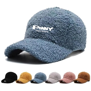 Adjustable Autumn Winter Lamb Hair Cap Warm Baseball Hat