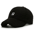 Adjustable Autumn Winter Lamb Hair Cap Warm Baseball Hat | https://www.bestnamebadges.com