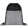 Two Tone Heathered Drawstring Backpack ( 13" x 16.5" ) | https://www.bestnamebadges.com