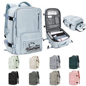 Expandable Flight Approved Backpack With Shoe Compartment