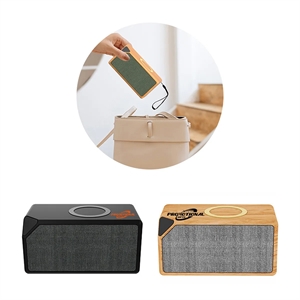 Custom Wireless Speaker with 5W  Cordless Charger