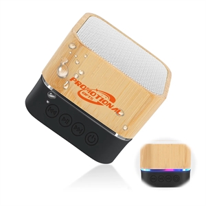 Custom Bamboo Wireless Light-Up Speaker