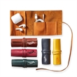 Custom Leather Organizer Cable Roll Bag | https://www.bestnamebadges.com