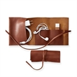 Custom Leather Organizer Cable Roll Bag | https://www.bestnamebadges.com