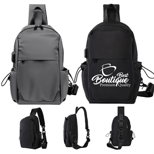 Small Lightweight Sling Crossbody Shoulder Bag With Usb Port