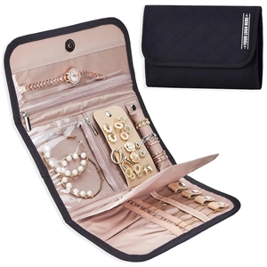 Travel Jewelry Bag Foldable Earring Storage Roll