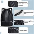 Drawstring Waterproof Basketball Soccer Sports Gym Backpack | https://www.bestnamebadges.com