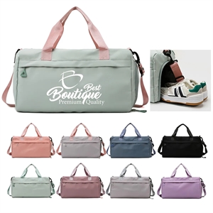 Water Proof Sport Gym Travel Bag With Shoe Compartment