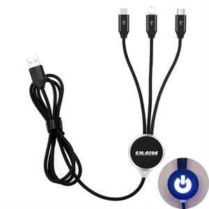  Light Up 3 in 1 Charging Cable