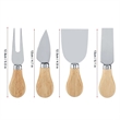 Wooden Handle Stainless Steel Cheese Knife Tools 4 Set | https://www.bestnamebadges.com