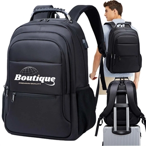 17 Inch Large Capacity Laptop Backpack w/ USB Charging Port