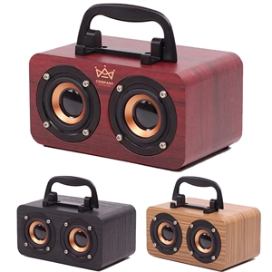 Vintage Bluetooth Speaker 360 Degree Wooden Music Player