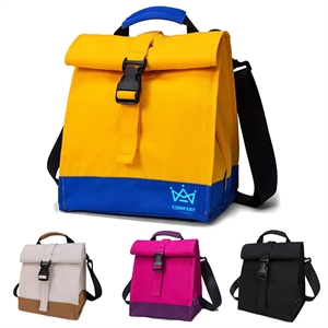 Roll top Reusable Thermal Picnic Food Insulated Lunch Bag