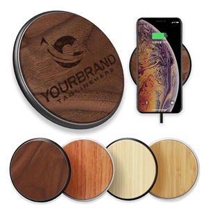 15W Fast Solid Wooden Wireless Inductive Charger Station