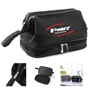 Double-layer Waterproof Portable Organizer Toiletry Bag