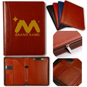 Portable Leather Business Organizer Folder Gift With Binder