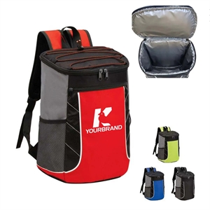 Multicolor 24-Can Backpack PEVA Lining Insulated Cooler Bag