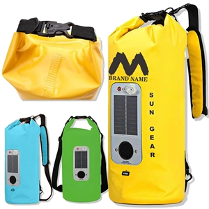 20 L Waterproof Roll Top Storage Dry Bag With Speaker LED