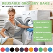 Stock Durable Colorful Folding Reusable Grocery Bags | https://www.bestnamebadges.com